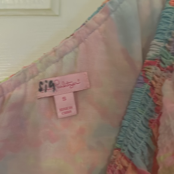 Lilly Pulitzer Queen Conch Print One Shoulder Sample Dress size S - Picture 3 of 4